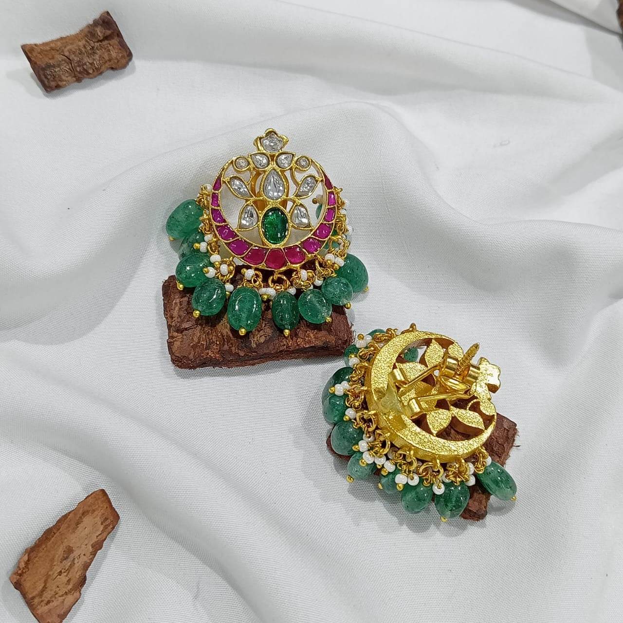 Jaadu Kundan Stones Earrings - Nakshatra Jewels