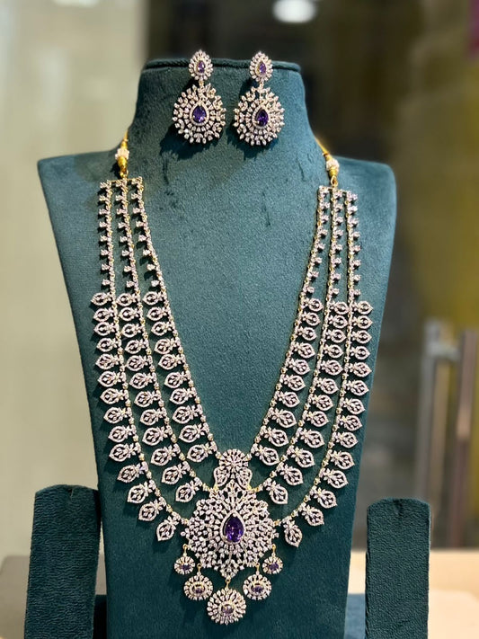 American Diamond Stones Bridal Layer Haram