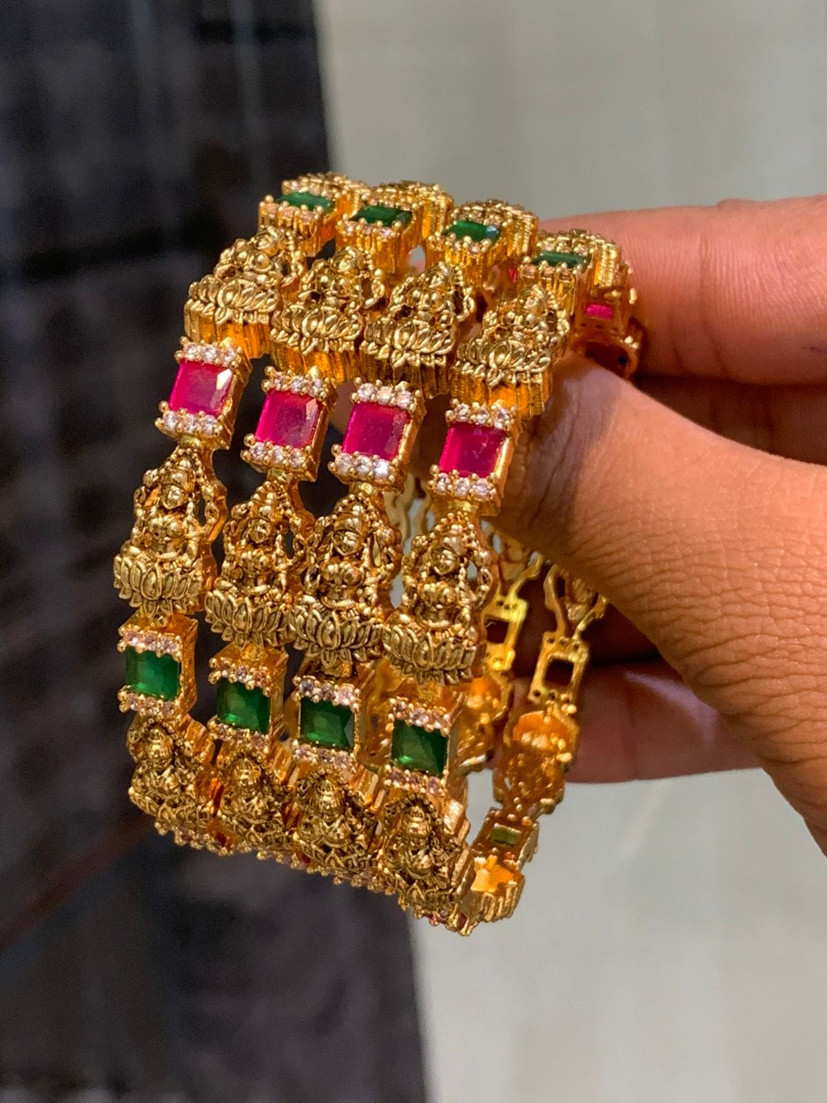Premium Matt with AD Stone Bangles