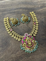 Nagasi work with Kundan Stones Bridal Kaasu Necklace