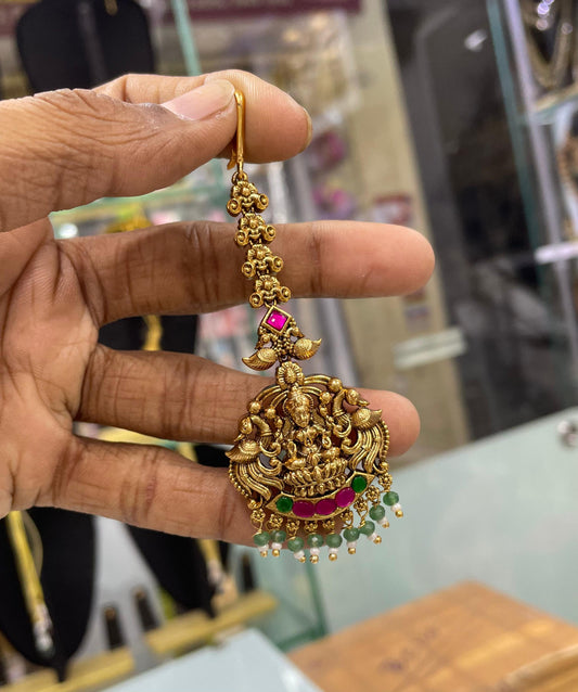 Premium Matt with Kempu Stones Tikka