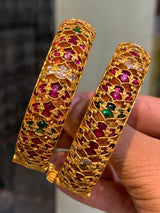 Premium Matt with Kempu Stone Bangles - Nakshatra Jewels