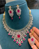 American Diamond Stones Necklace - Nakshatra Jewels