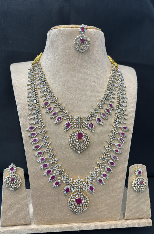 American Diamond Stones Bridal Combo Set