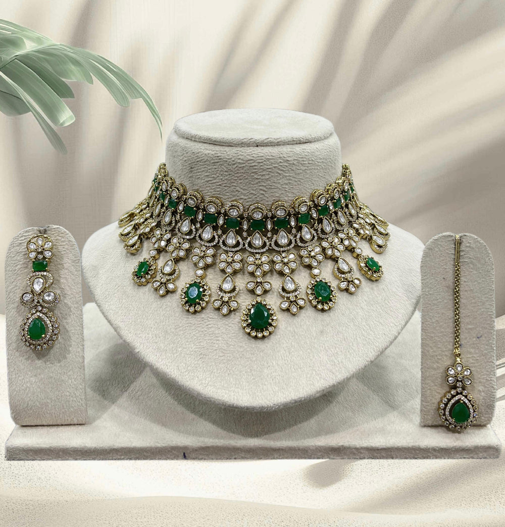 Victorian Polish with AD Stones Bridal Choker