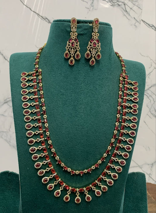 Victorian Polish AD Stones Bridal Layer Haram