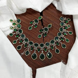 Victorian Polish with AD Stones Necklace - Nakshatra Jewels