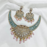 Victorian Polish with AD Stones Necklace - Nakshatra Jewels