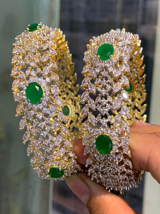 AD Stone Bangles - Nakshatra Jewels