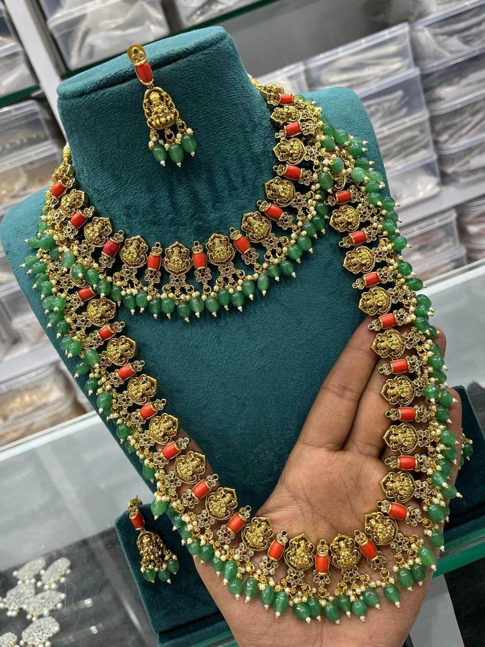 Nagasi Work with Coral Studded Combo Set