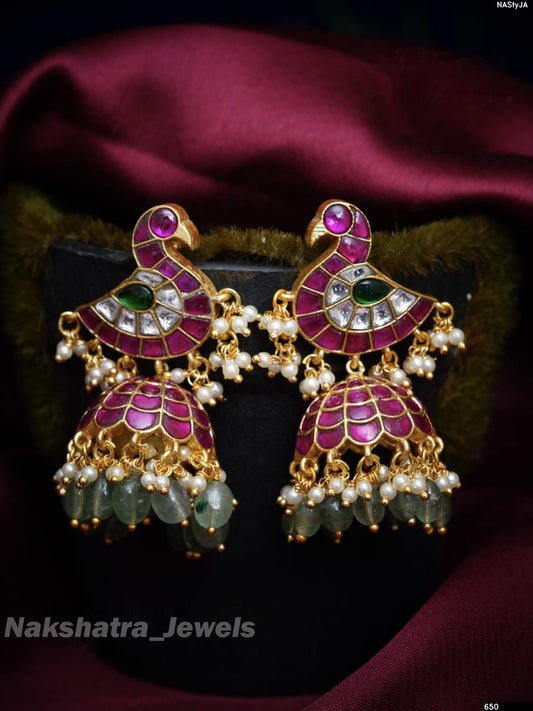 Jadau Kundan Stones Bridal Earrings