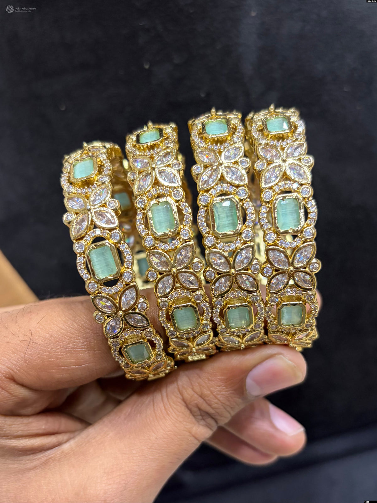 Victorian Polish AD Stones Bangles