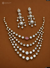 Mossianite Stones Bridal Layer Necklace