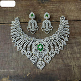 American Diamond Stones Bridal Necklace - Nakshatra Jewels