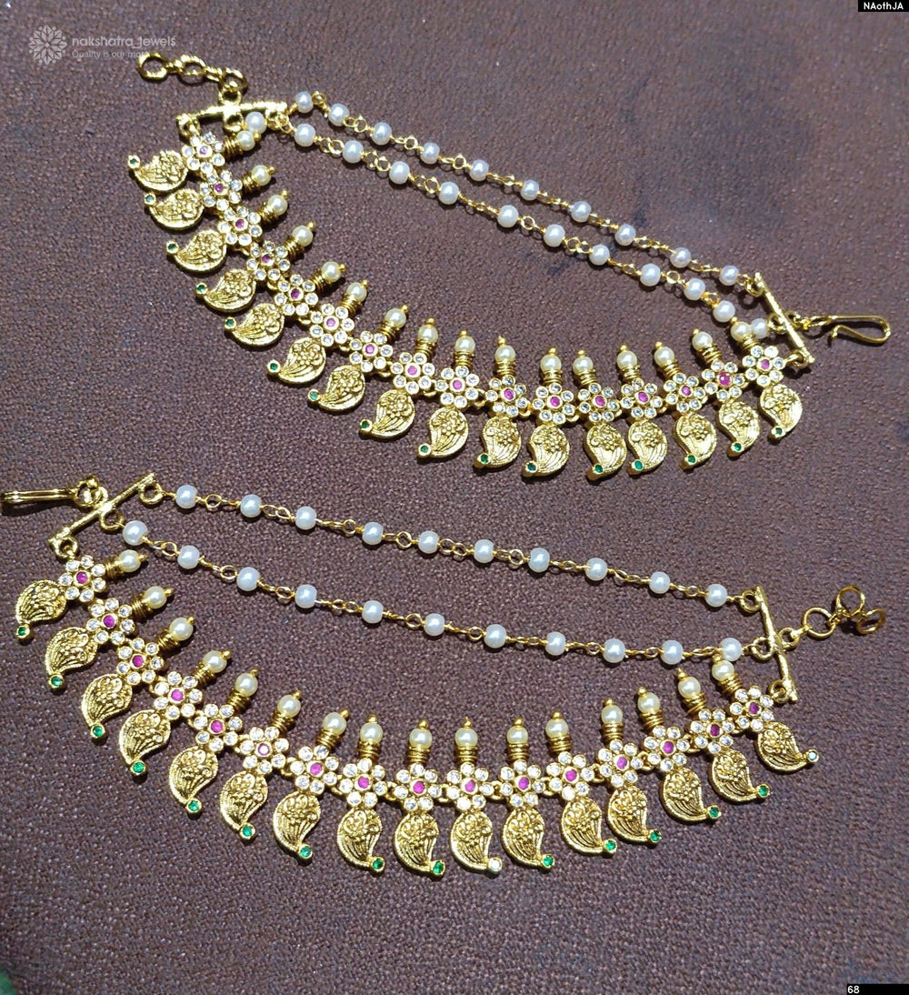 Premium Matt with AD Stones Ear Chains