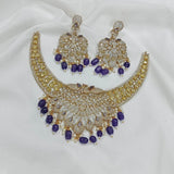Victorian Polish with AD Stones Necklace - Nakshatra Jewels