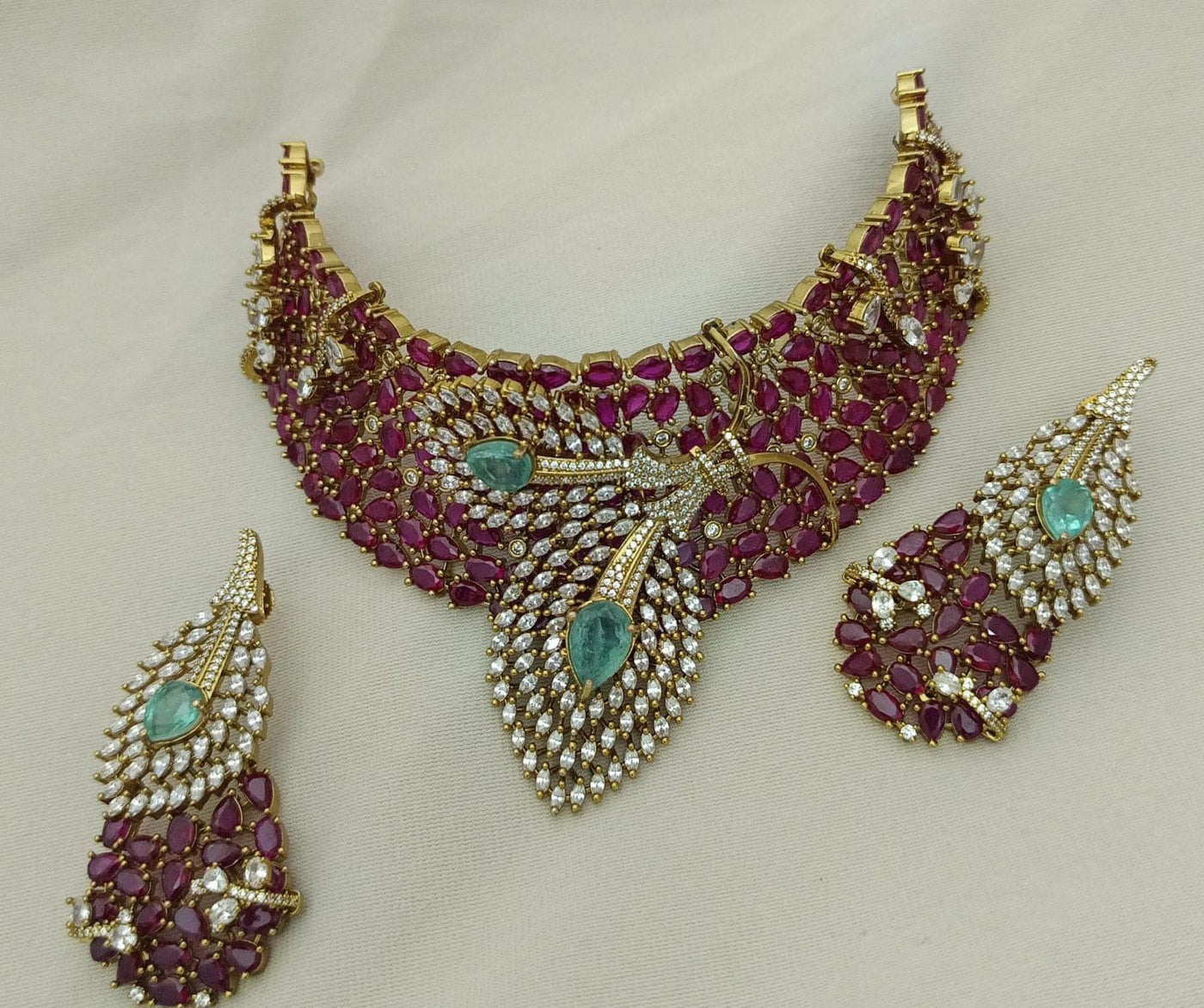 Victorian Polish with AD Stones Bridal Choker
