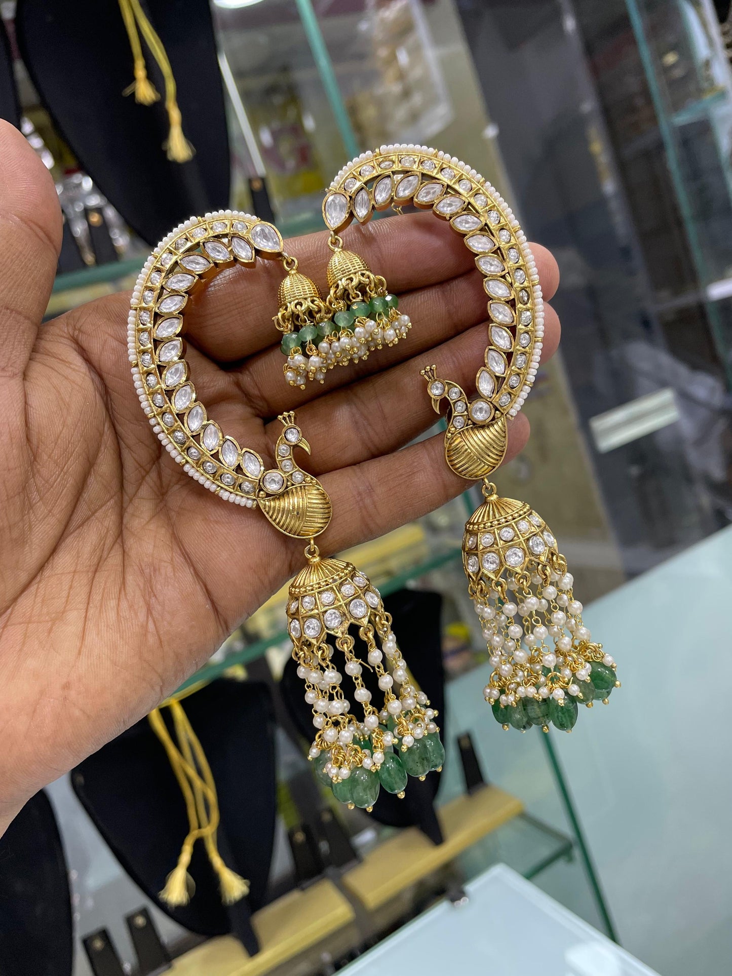 Jaadu Kundan Stones Bridal Earcuffs