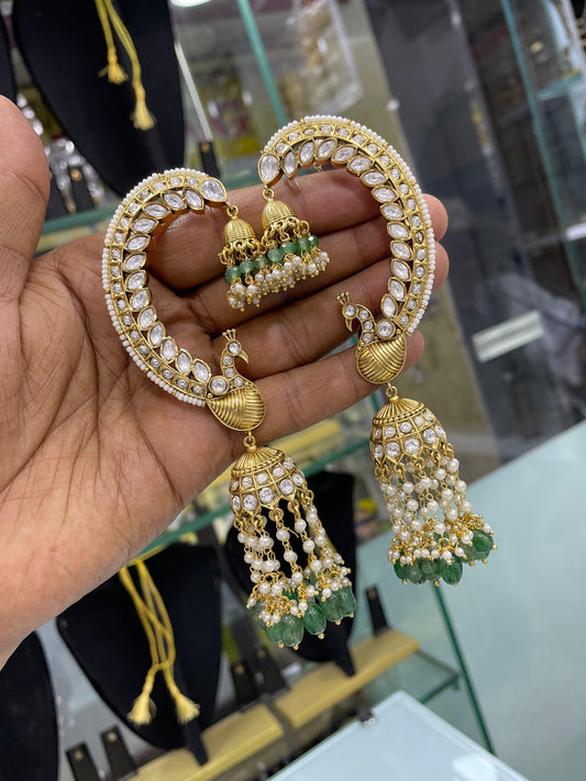 Jaadu Kundan Stones Bridal Earcuffs