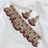 Victorian Polish with AD Stones Choker - Nakshatra Jewels
