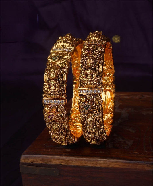 Premium Matt with Kempu Stone Bangles - Nakshatra Jewels