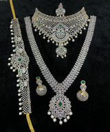 American Diamond Stones Bridal Combo Set - Nakshatra Jewels