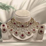 Victorian Polish with AD Stones Bridal Choker - Nakshatra Jewels