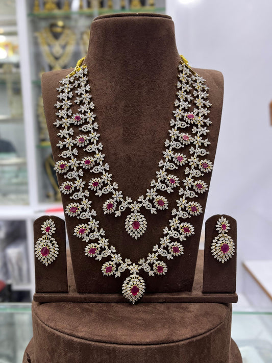 American Diamond Stones Bridal Layer Haram