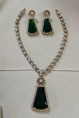 Victorian Polish with AD Stones Necklace - Nakshatra Jewels