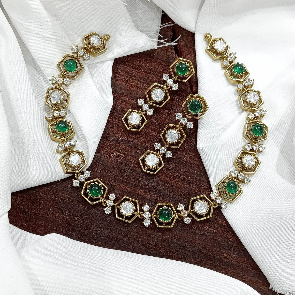 Mossianite & AD Stones Necklace