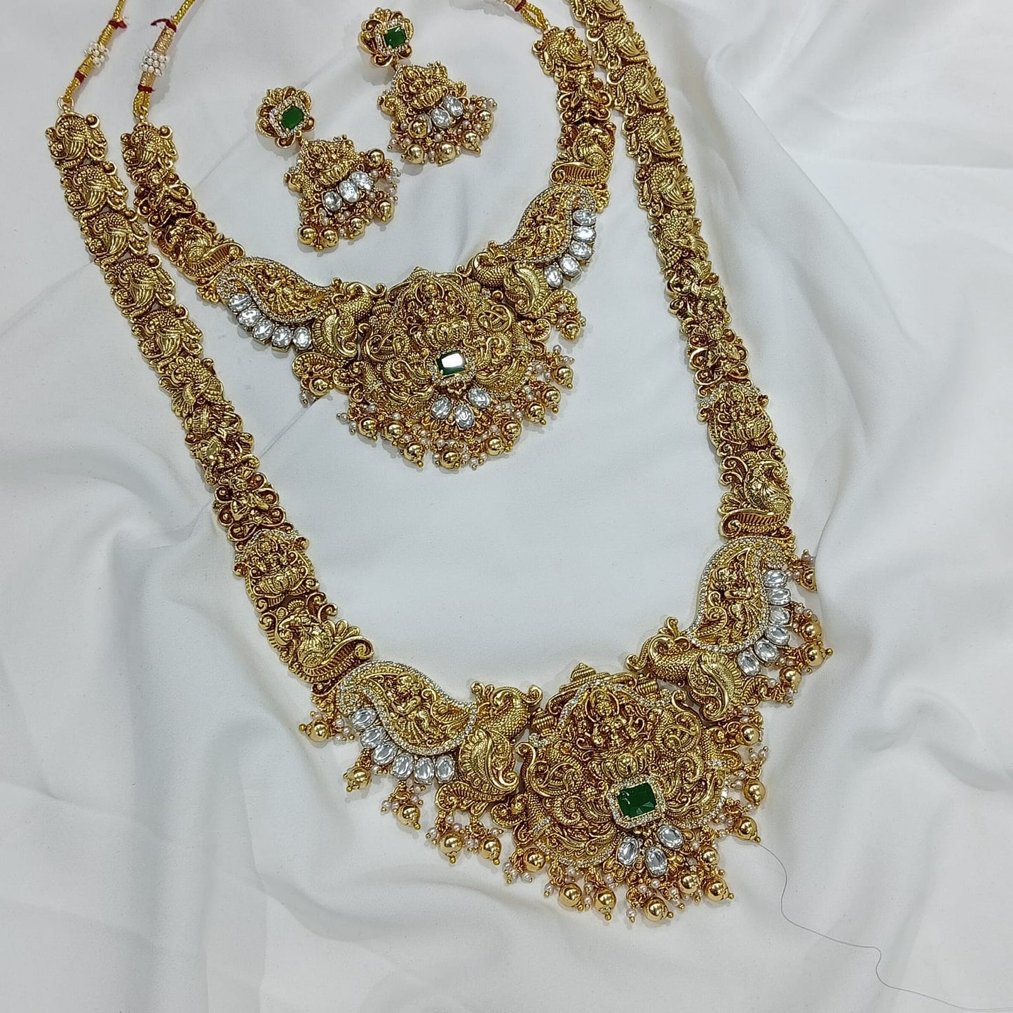 Nakshi Work with Ad Stones Bridal Combo Set