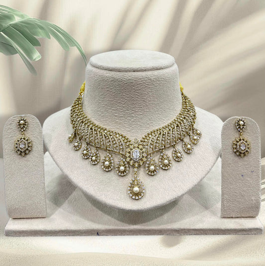 Victorian Polish AD Stones Necklace