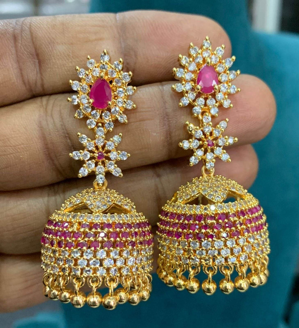 Premium AD Stone Earrings - Nakshatra Jewels