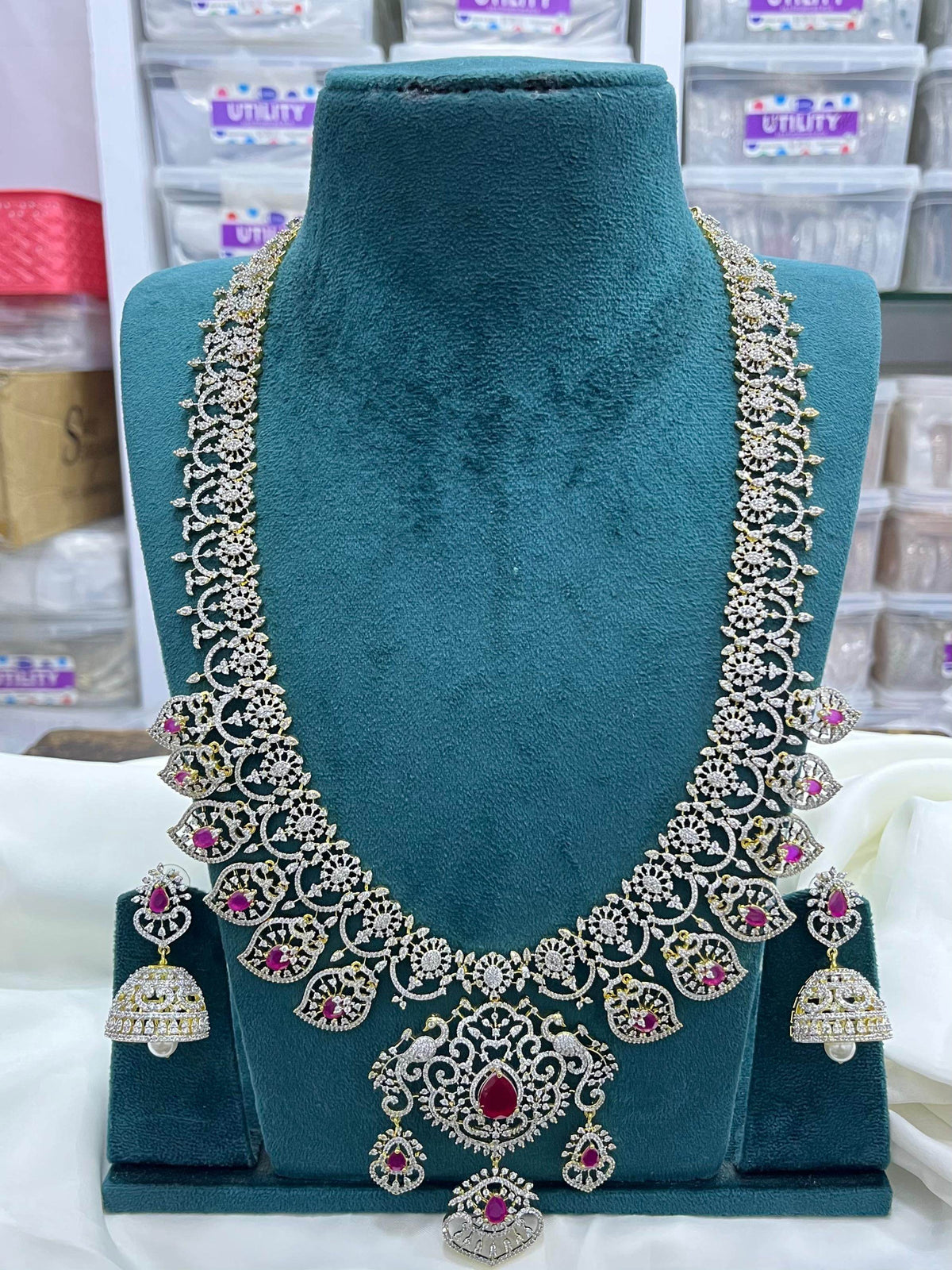 American Diamond Stones Bridal Haram