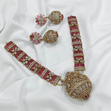 Victorian Polish with AD Stones Necklace - Nakshatra Jewels