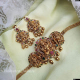 Premium Matt with Kempu Stones Choker - Nakshatra Jewels