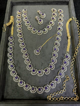 American Diamond Stones Bridal Combo Set - Nakshatra Jewels
