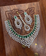 American Diamond Stones Bridal Necklace - Nakshatra Jewels
