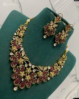 Victorian Polish AD Stones Necklace