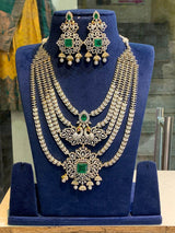 American Diamond Stones Bridal Layer Haram - Nakshatra Jewels