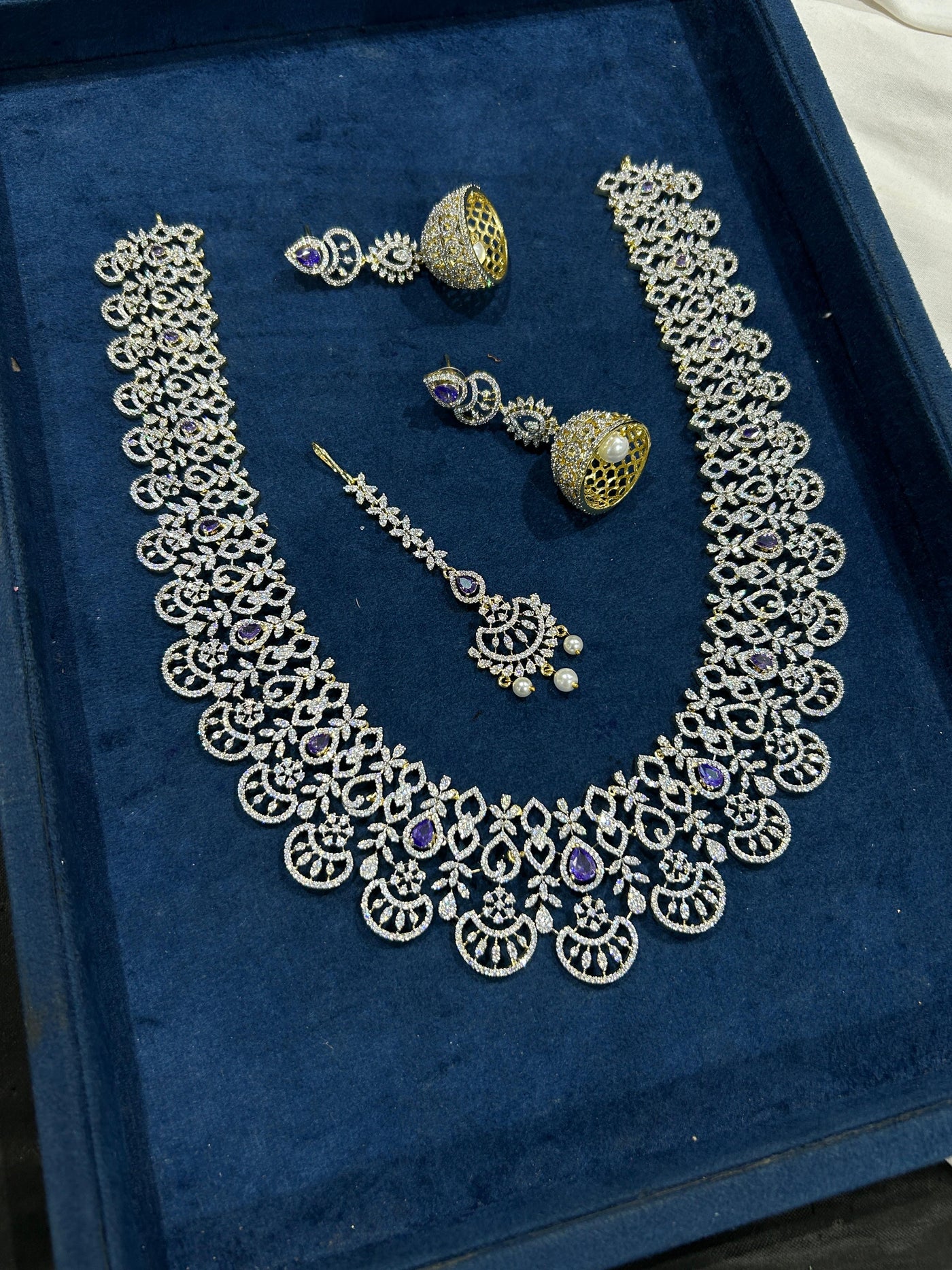 American Diamond Stones Bridal Haram