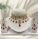 Victorian Polish AD Stones Bridal Neck Set