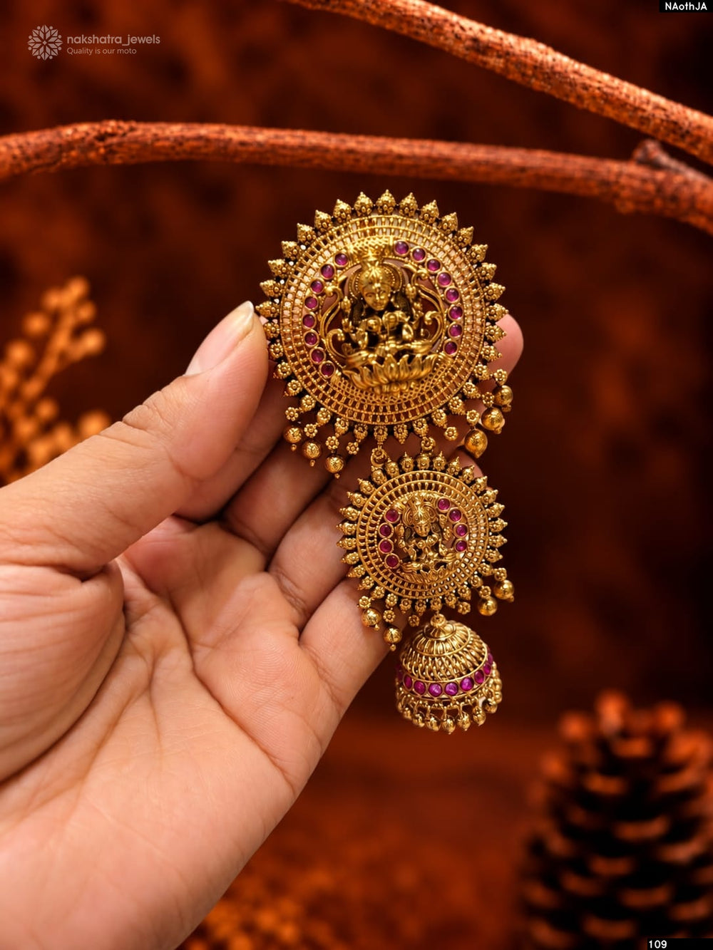 Nakshi Work with Kempu Stones Hair Accessories