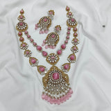 Victorian Polish AD & Moissanite Stones Bridal Haram - Nakshatra Jewels