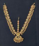 Nakshi work with Kempu Stones Head Set
