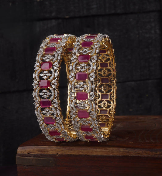 AD Stone Bangles - Nakshatra Jewels