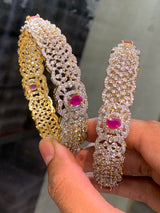 AD Stone Bangles - Nakshatra Jewels