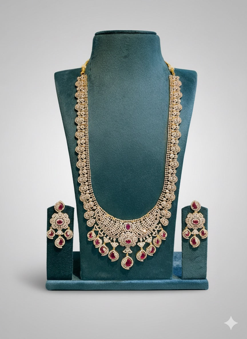 American Diamond Stones Bridal Haram