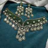 Mossianite with AD Stones Bridal Neckset