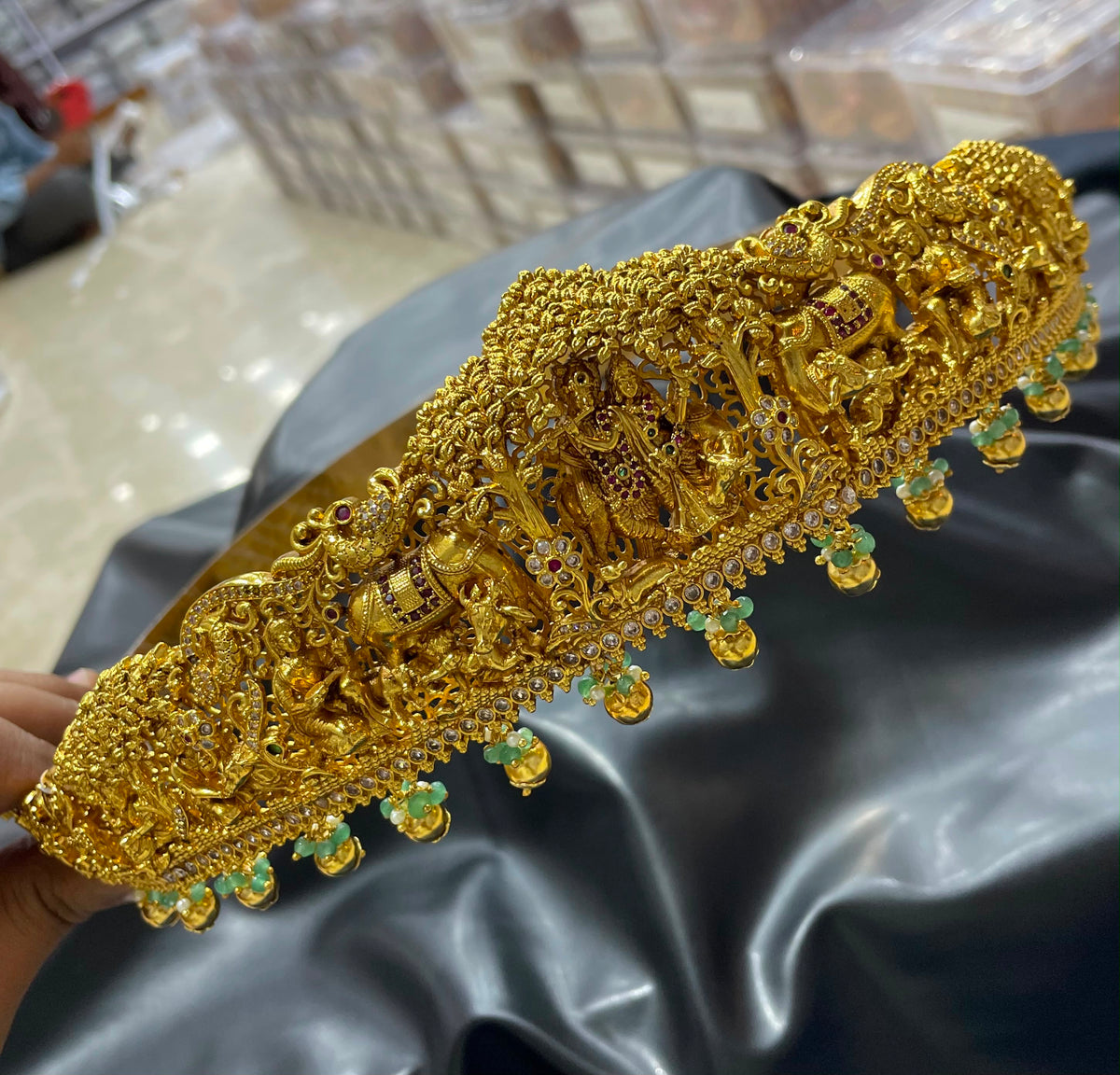 Nakshi Work with AD Stones Bridal Hip Belt